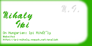 mihaly ipi business card